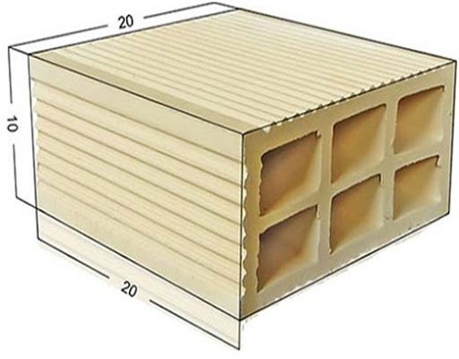 سفال دیواری 20*20*10